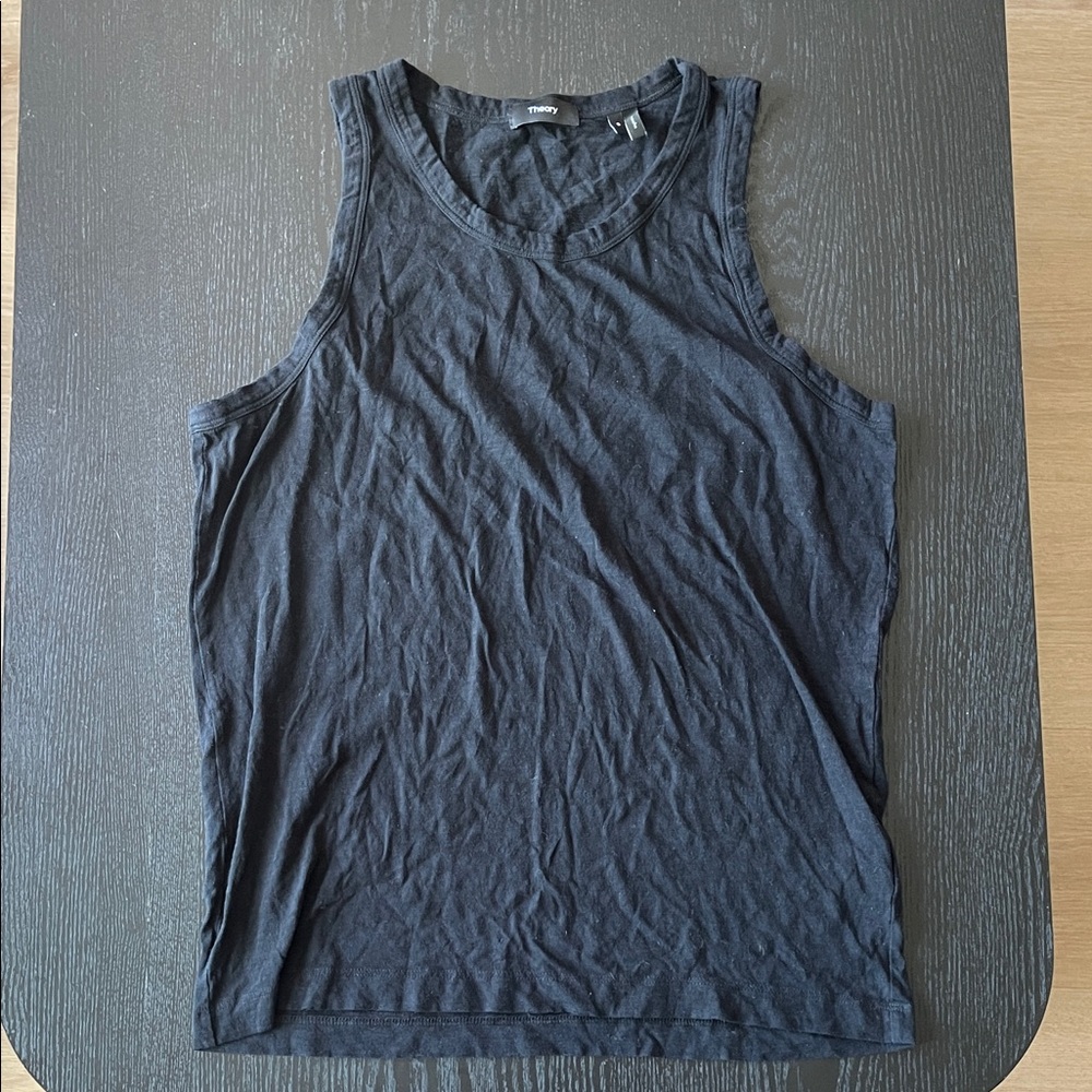 Theory Black Men's Cotton Tank Top